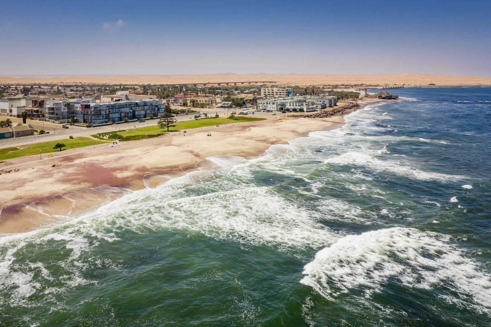 Namibia Swakopmund Beach Coast South Atlantic Ocean Aerial View